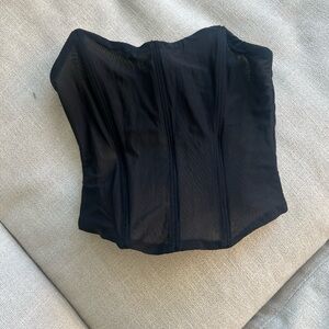 Black Sheer Corset Top